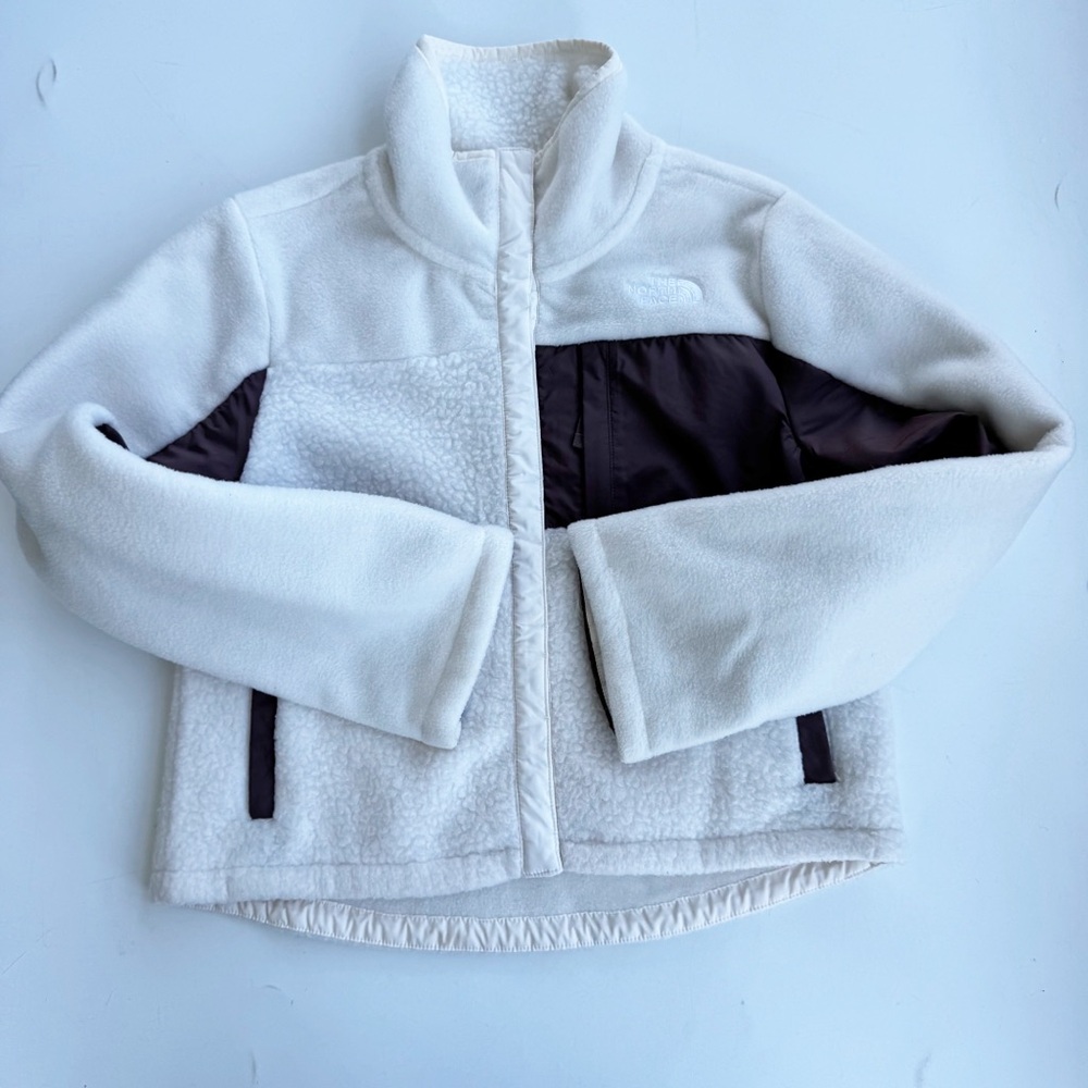 The North Face Kids Cream and Brown Jacket